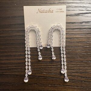 NEW Natasha Silver Dangle Earrings